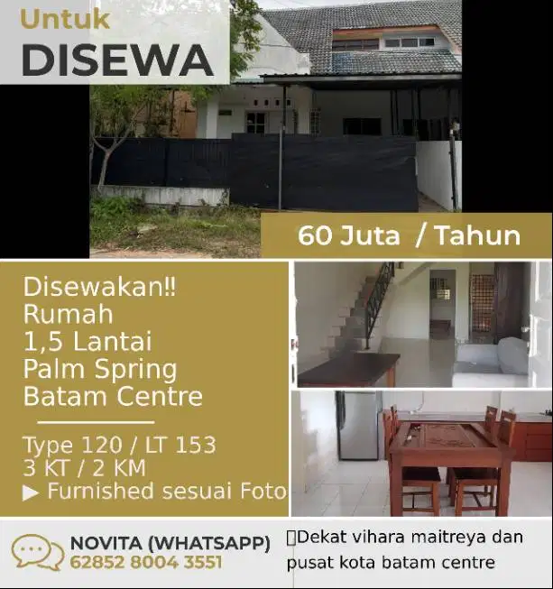 Rumah 1,5 Lantai Palm Spring