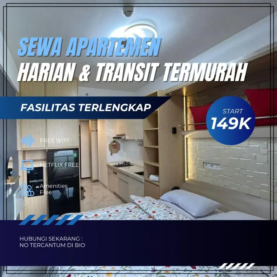 Sewa apartemen Skyhouse BSD Harian/Transit Termurah Tangerang