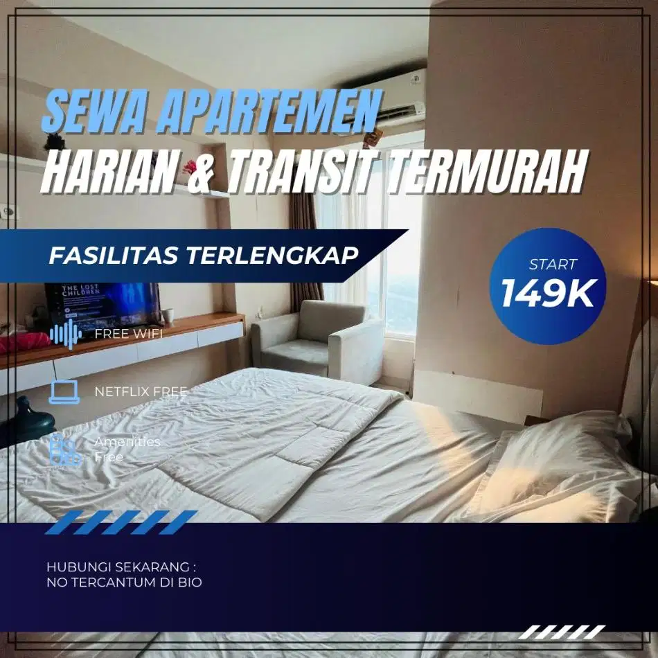 Sewa apartemen Tangerang Springwood Residence Harian/Transit Termurah