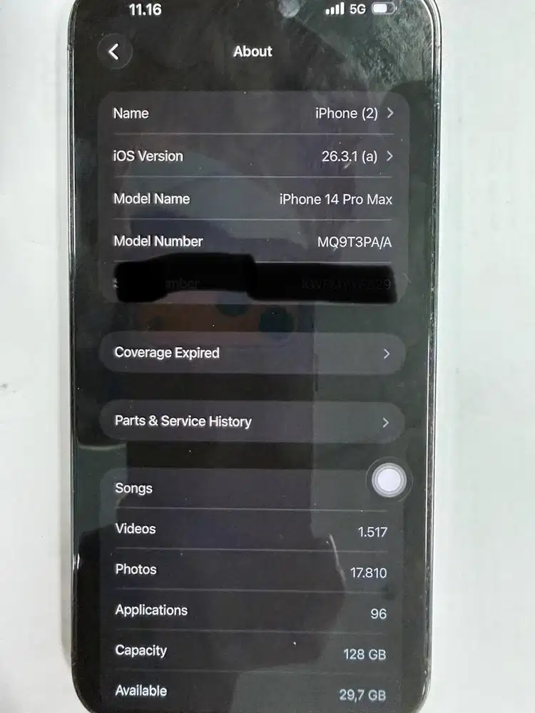 IPHONE 14 PRO MAX mulus 98% 128 GB ex Ibox