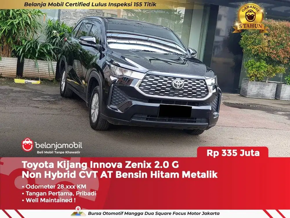 [ GARANSI 5TH ] Toyota Zenix 2.0 G Non Hybrid CVT AT Bensin 2024 2025