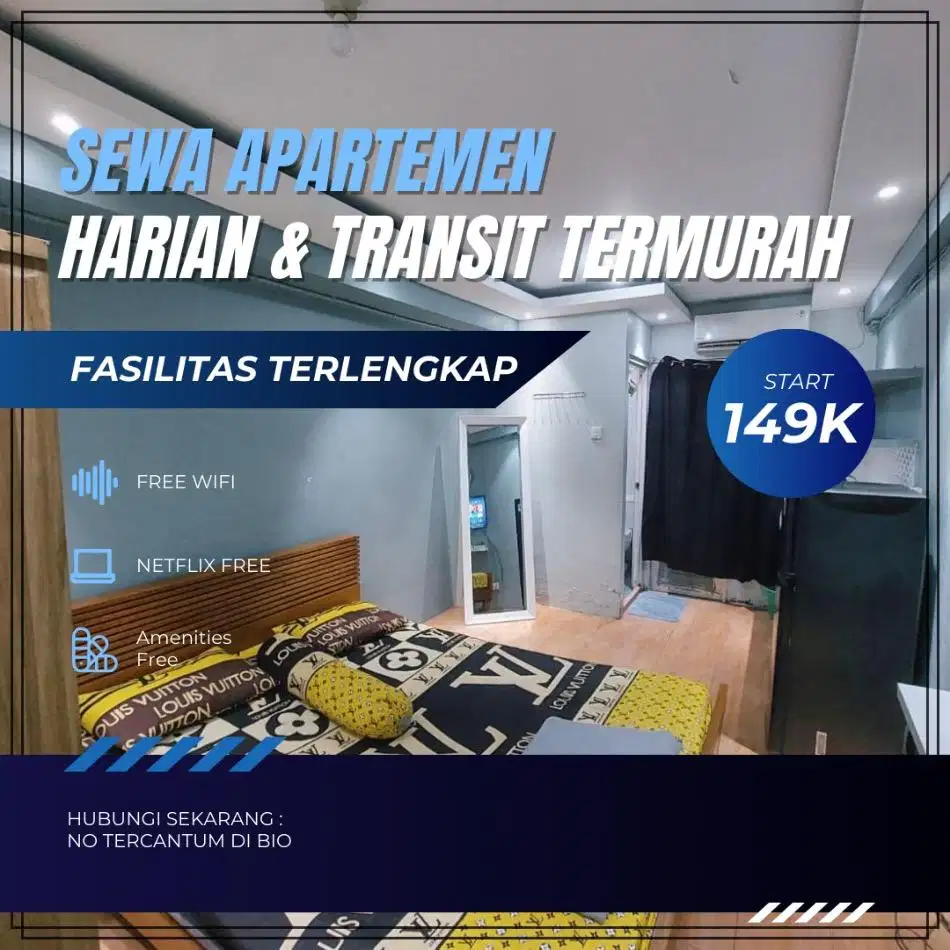 Sewa apartemen Treepark BSD Serpong Harian/Transit Termurah