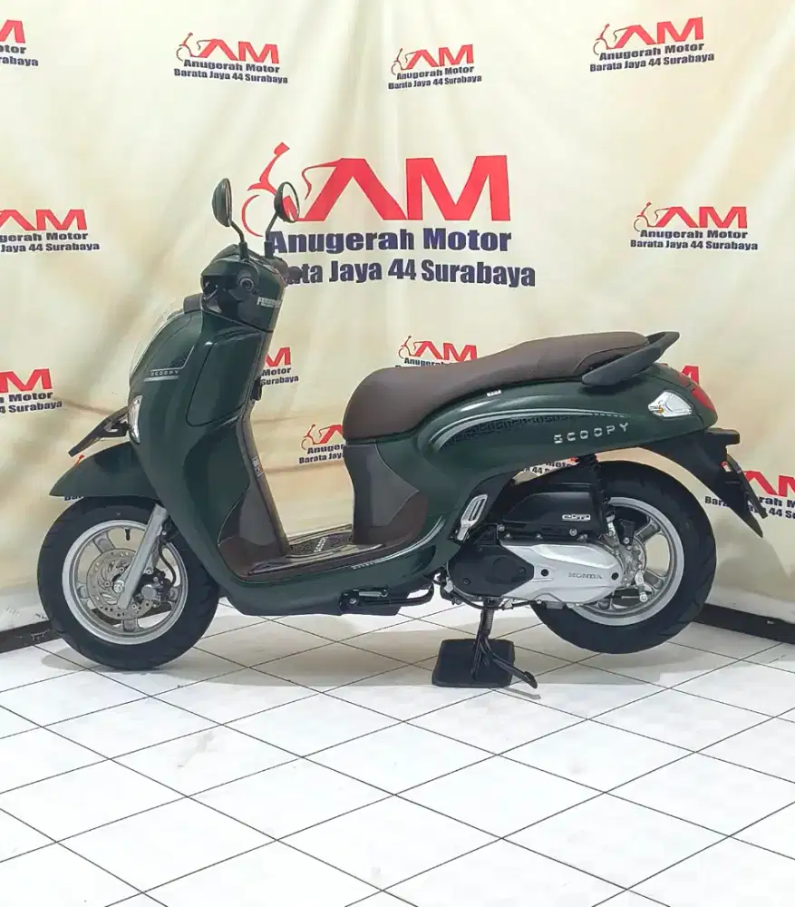 Mulus Km 7 Ribu Honda New Scoopy Prestige tahun 2024 Hijau Doff