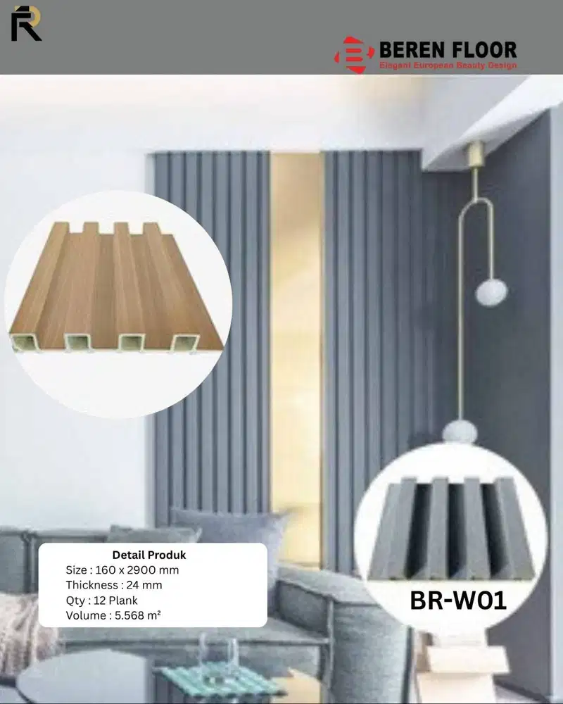 WPC Wallpanel Beren Floor 24mm 160 x 2900 mm – Panel Dinding Premium