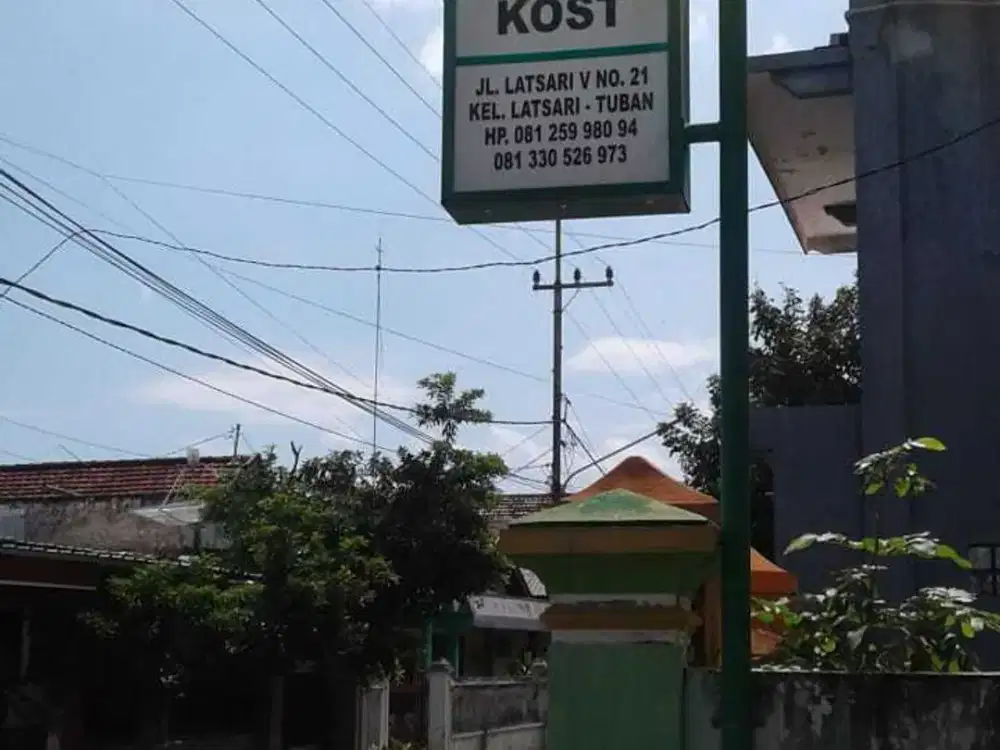 TURUN HARGA 3x Kost strategis pinggir jalan Latsari V Tuban-Jatim