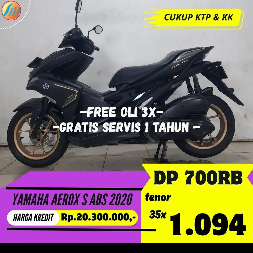 DP 700RIBU YAMAHA AEROX S ABS 2020 ANGSURAN SANGAT TERJANGKAU KTP KK