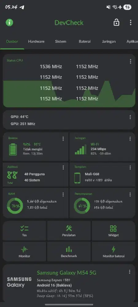 jual samsung m54 5G ram 8/256