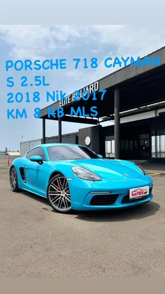 Porsche 718 Cayman S 2.5 Blue on black 2018 Nik17 Siap pakai