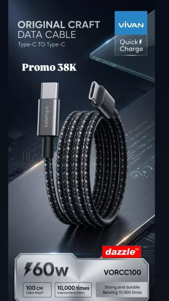 Kabel data Vivan vorcc100 cbto c 3A 1m black