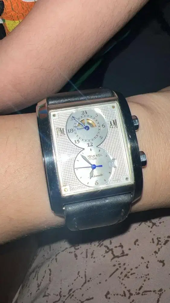 Raymond weil automatic PM AM double mecanik twi  time rare full ori