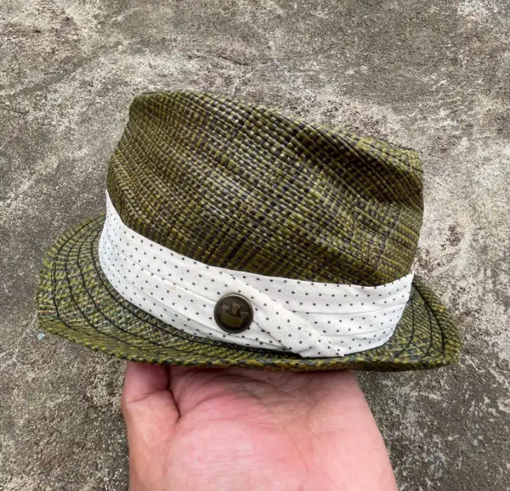 Topi Straw Hat Klasik Laken Fedora Pantai Vintage Cowboy Goorin Bros