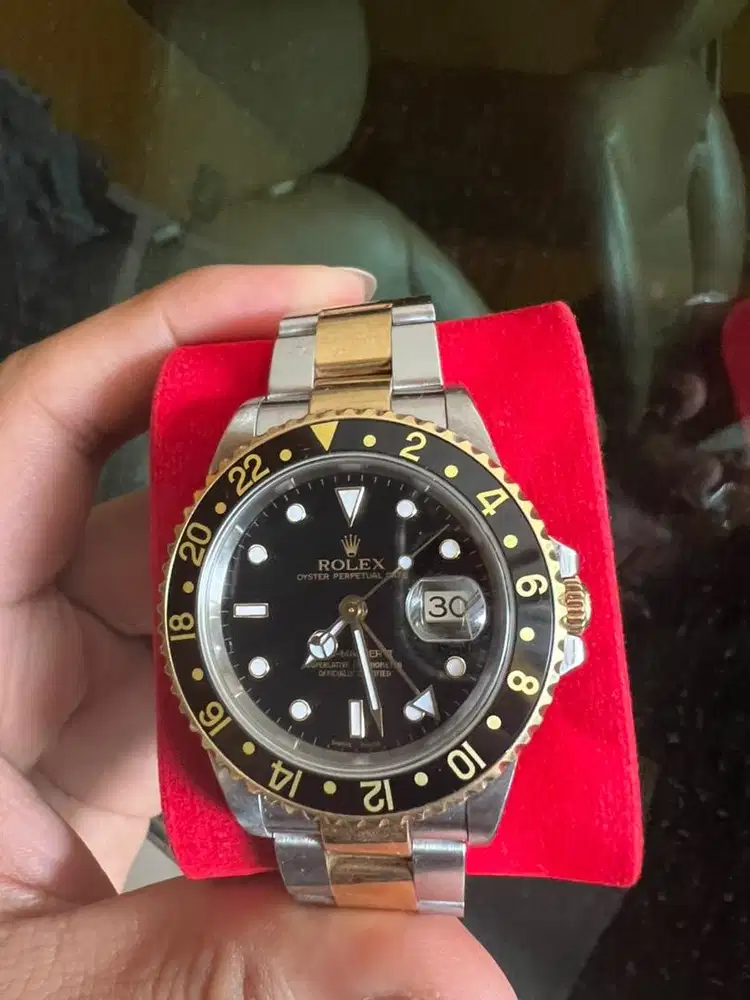Rolex GMT master combi gold 18 k serial 16713