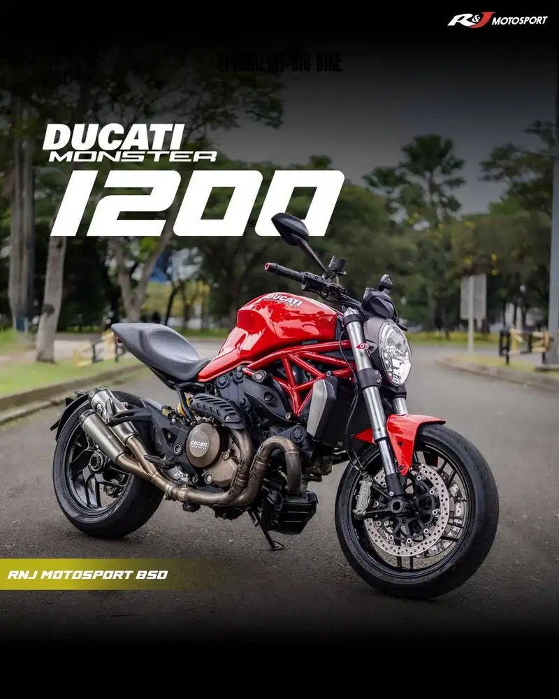 (Full Paper) Ducati Monster 1200 Tahun 2016 Warna Merah Knalpot Villan