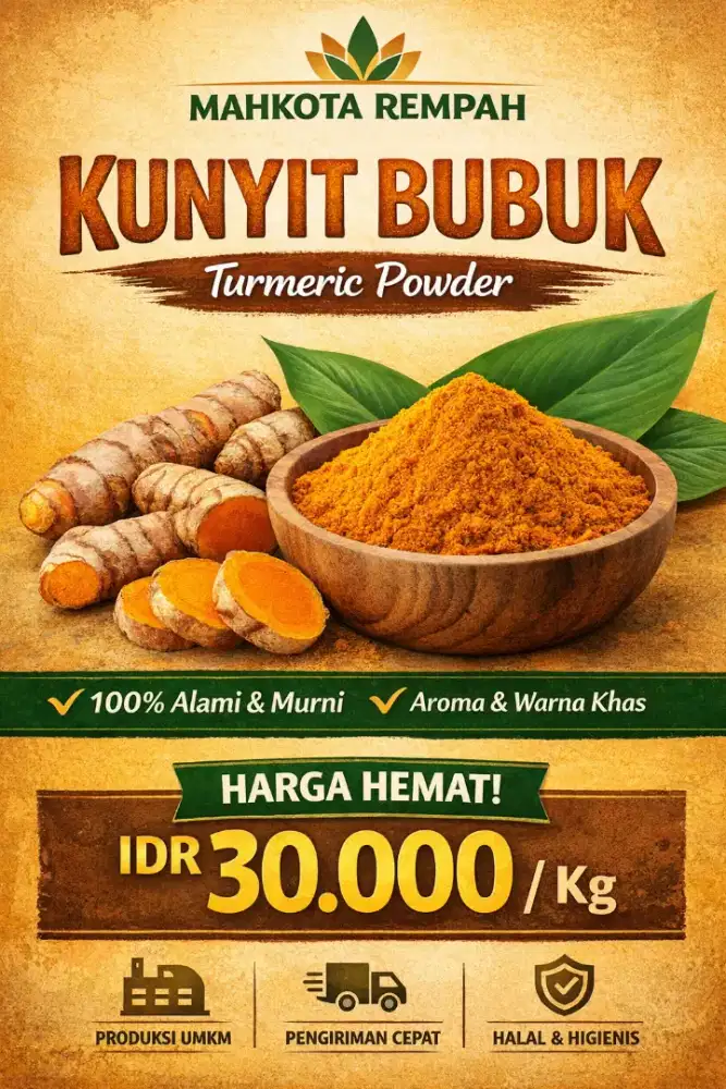 JUAL BUBUK KUNYIT 100%ASLI