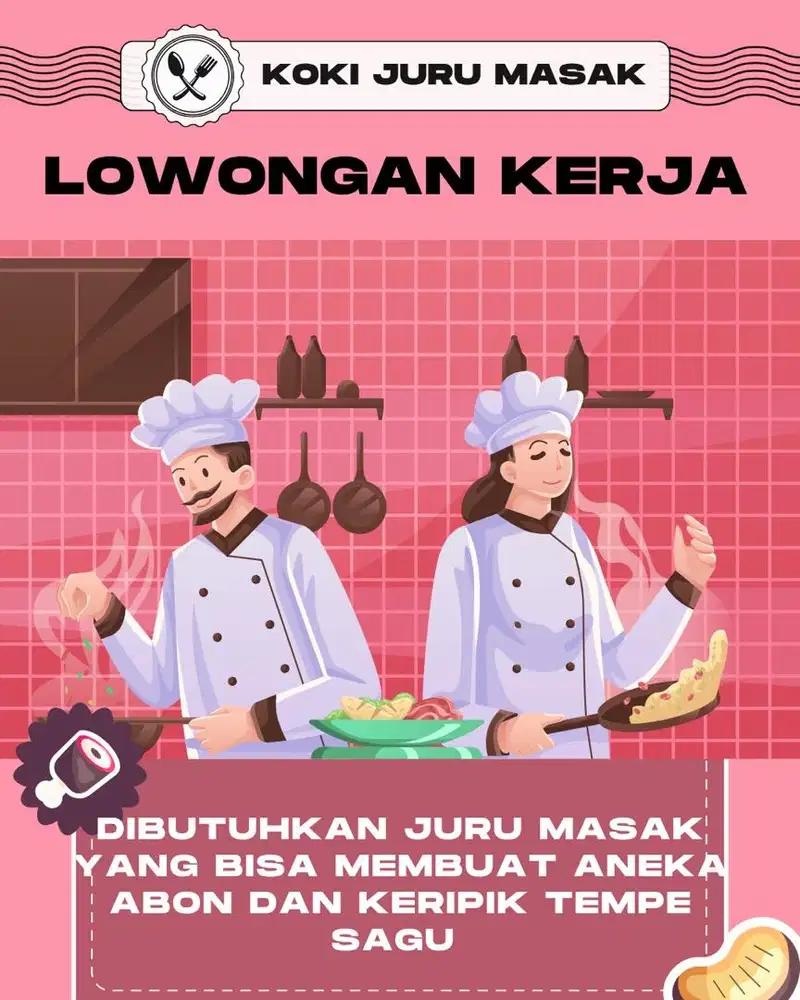 Dicari tukang masak