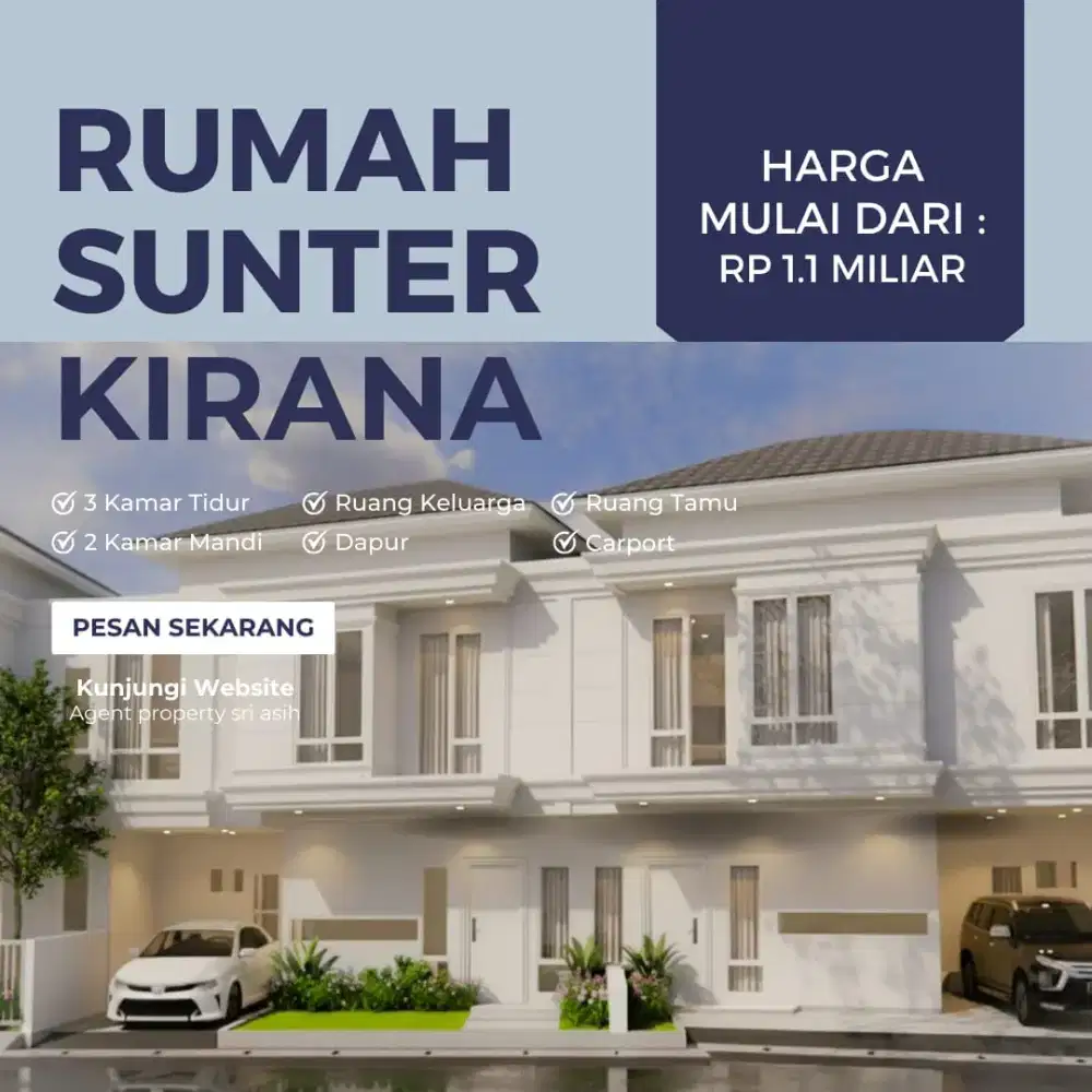 Dijual Rumah Mewah Murah lokasi strategis 100m² ITC Cempaka mas jakut
