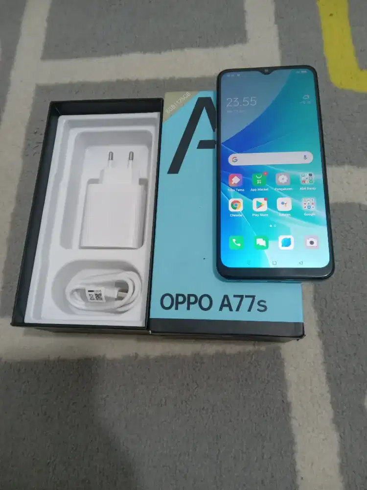 OPPO A77s 8/128GB (fulset) warna biru