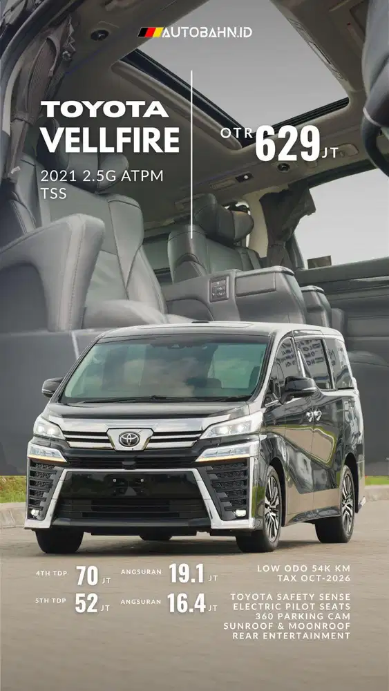 Toyota Vellfire 2.5 G ATPM TSS 2021