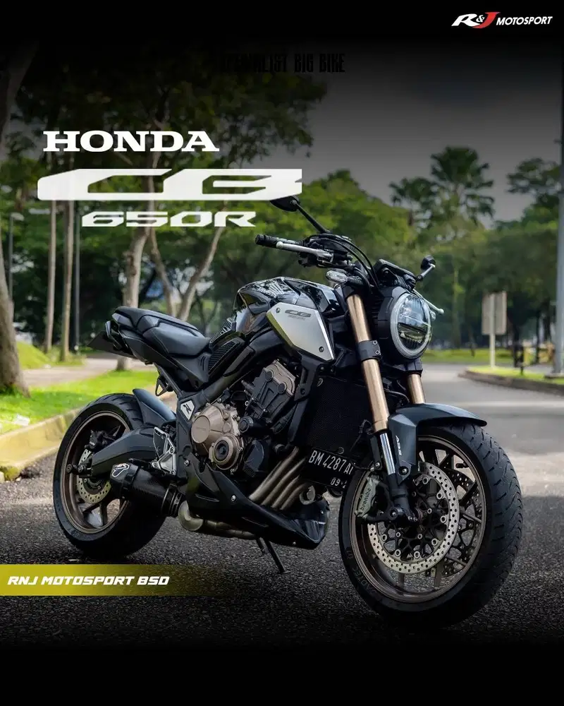 (Full Paper) Honda CB650 R Neo Nik 2020 warna hitam knalpot Termignoni