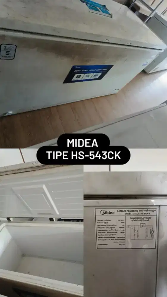 DIJUAL CEPAT FREEZER BOX MIDEA HS-543 CK