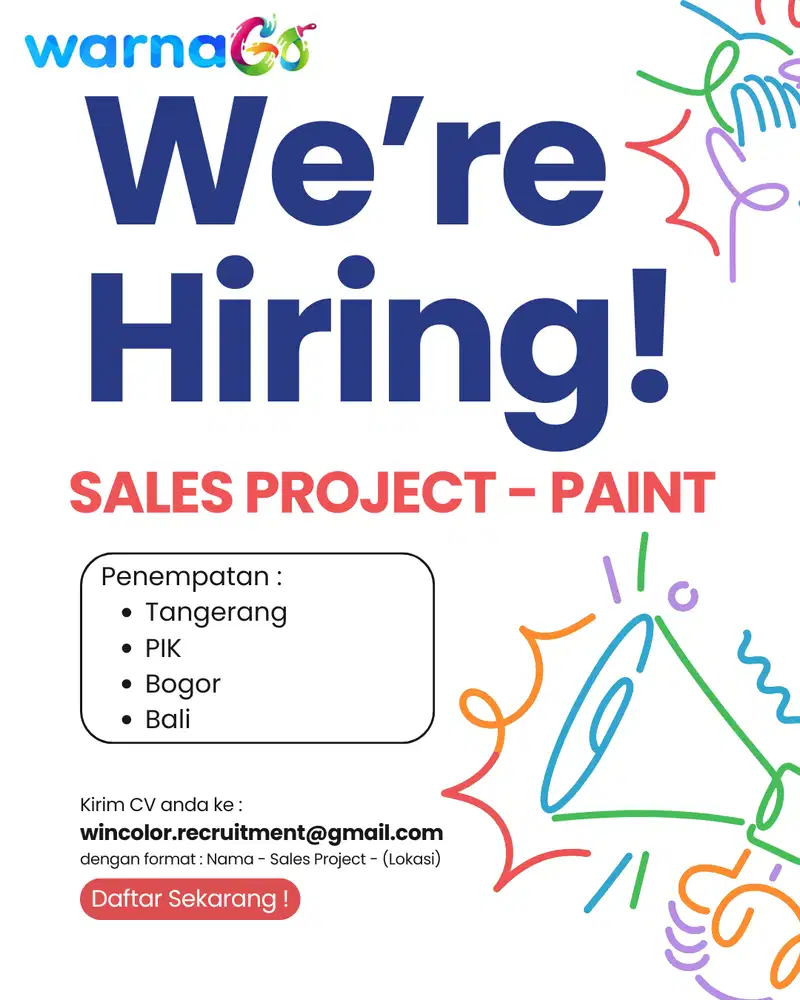 Lowongan Kerja Sales Project - Paint