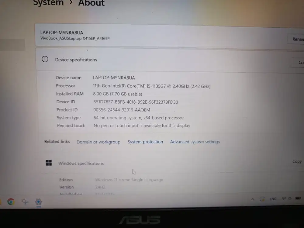 Asus Vivobook X415EP i5 512GB 8GB