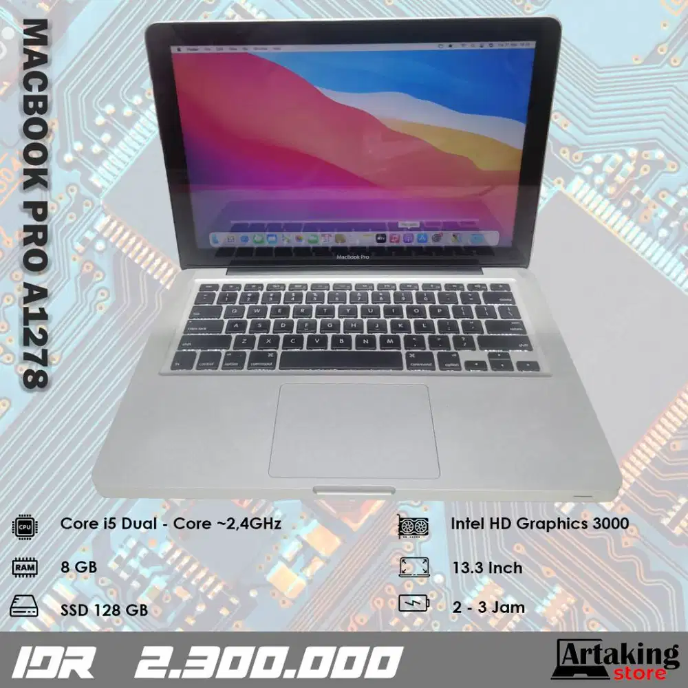 Macbook Pro A1278 (2011) - Core i5 - Ram 8 GB - Sudah SSD