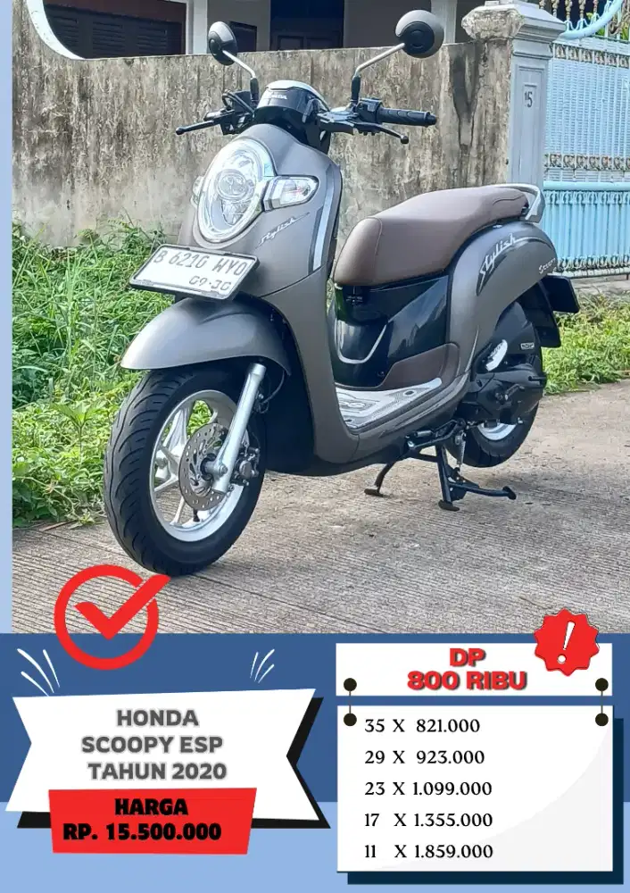 Honda Scoopy Esp Tahun 2020 DP 800Ribu!!