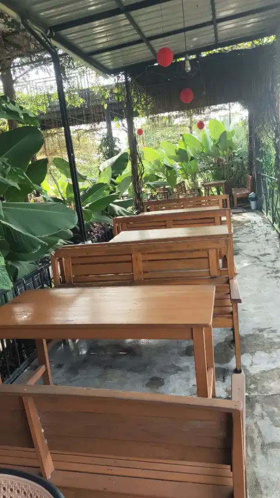 Set Meja Kursi Kayu Ex Cafe