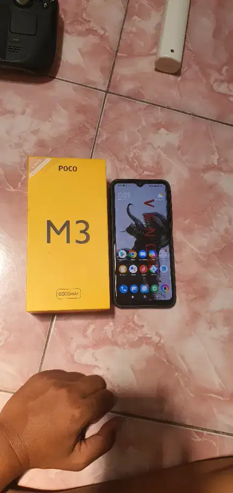 Misi mau jual hp poco m3 6/128 fulset batre badak 6000 kondisi normal