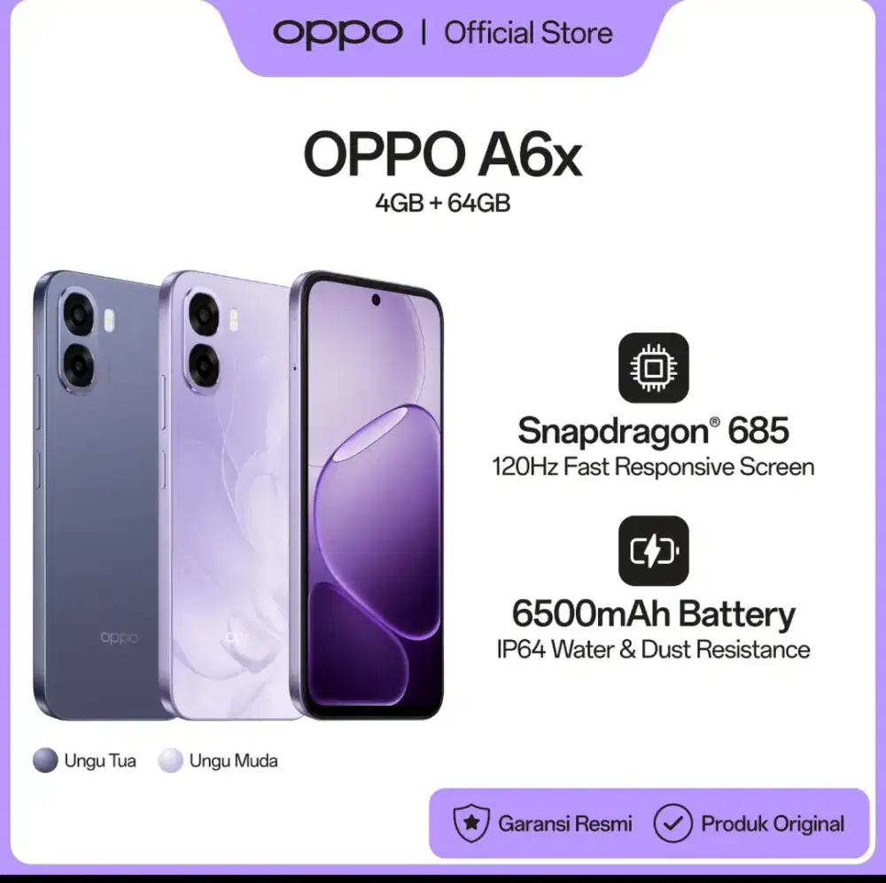Oppo A6x Bisa Dicicil Dp 0% Tanpa Kartu Kredit