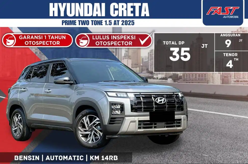HYUNDAI CRETA PRIME 2025 FACELIFT TWO TONE 1.5 AT PANORAMIC KM.14RB