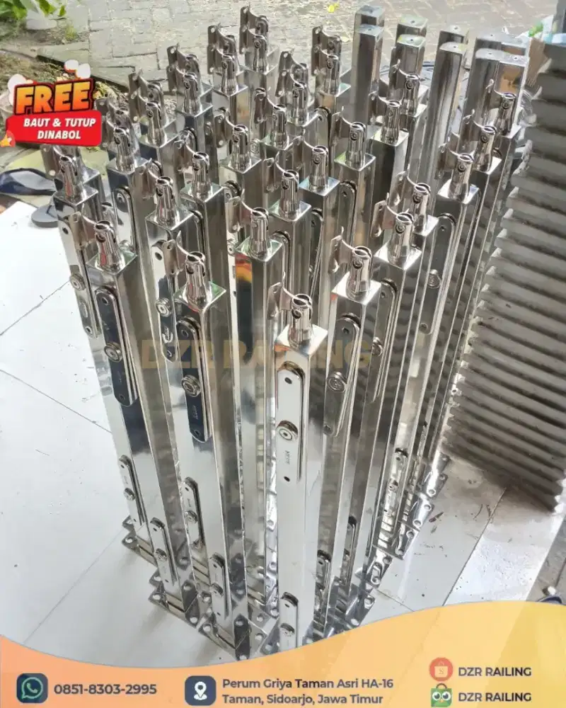 Tiang railing stainless tiang reling tangga balkon