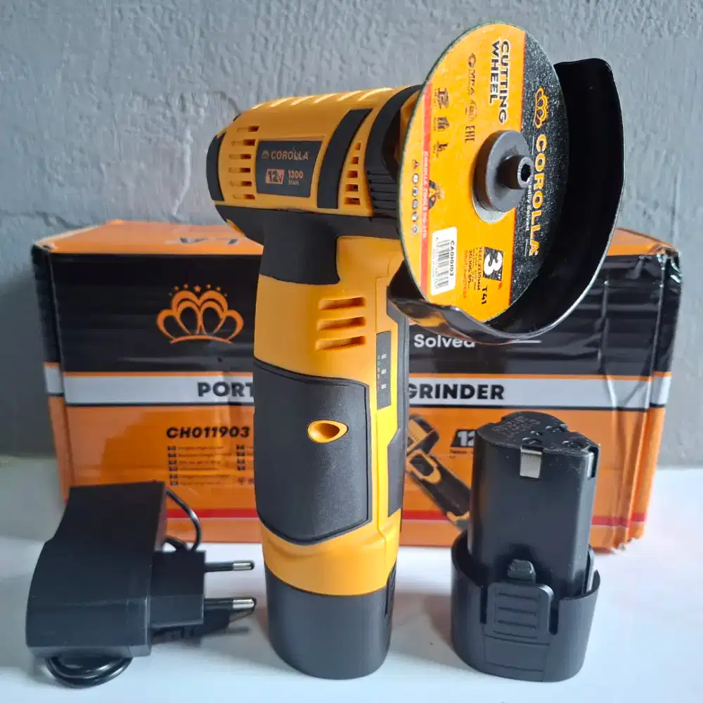 Baru gerinda portabel cordless 2 baterai