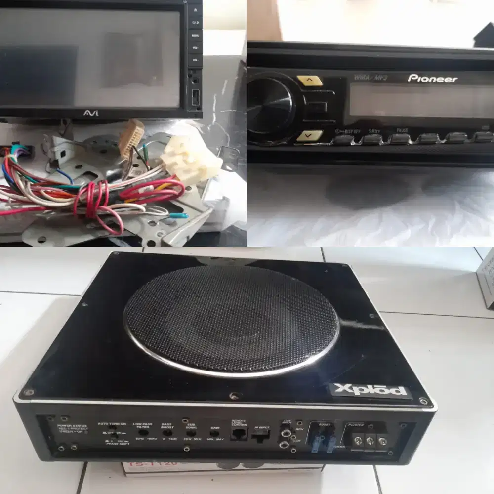 Jual borongan HU single din, dobel din, subwoofer aktif & tweeter