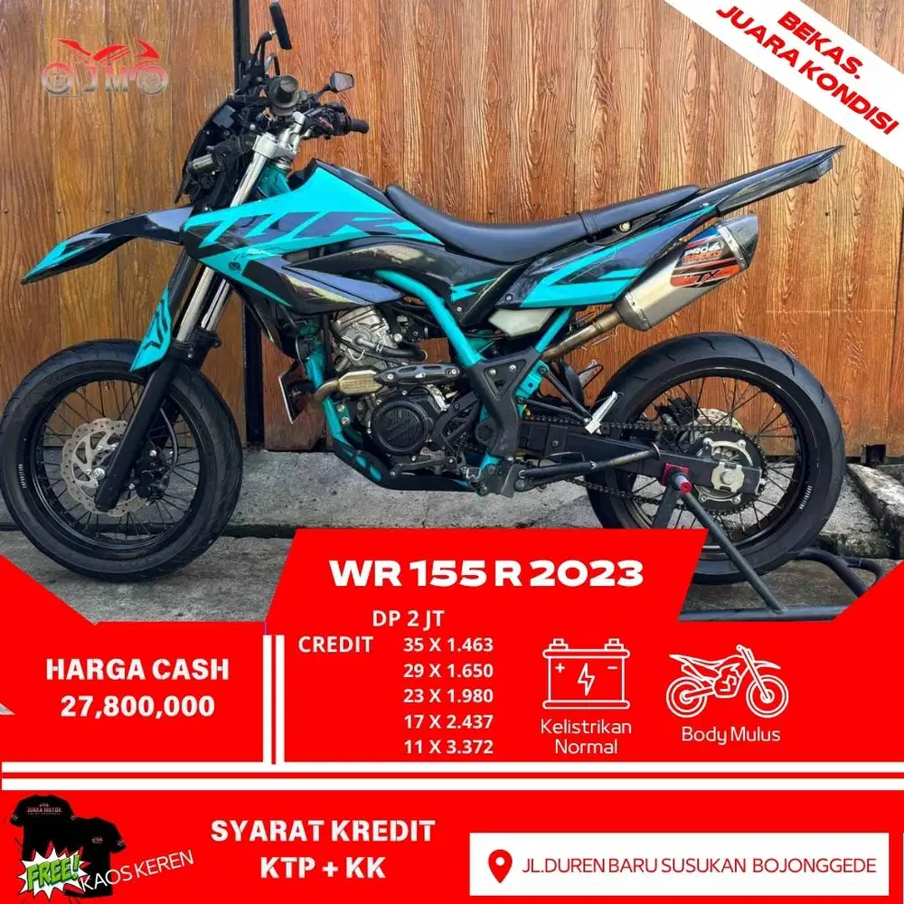 YAMAHA WR 155 R 2023 MOTOR TERAWAT PART ORI ADA UNIT SIAP PAKE