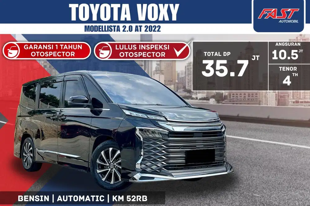 TOYOTA VOXY 2022 UPGRADE MODELLISTA 2.0 AT KM.52RB & PAJAK PANJANG