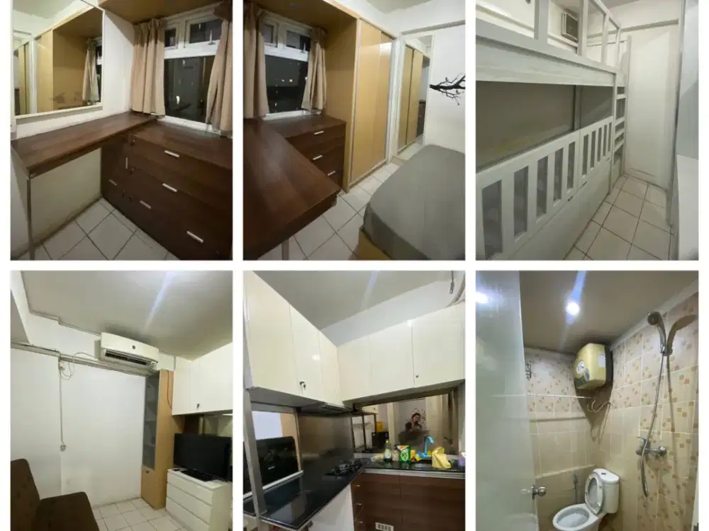 Apartemen the green pramuka city tipe connecting full furnish