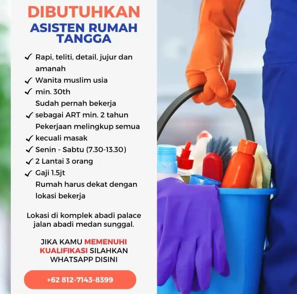 Dicari ART sekitaran Jalan Abadi