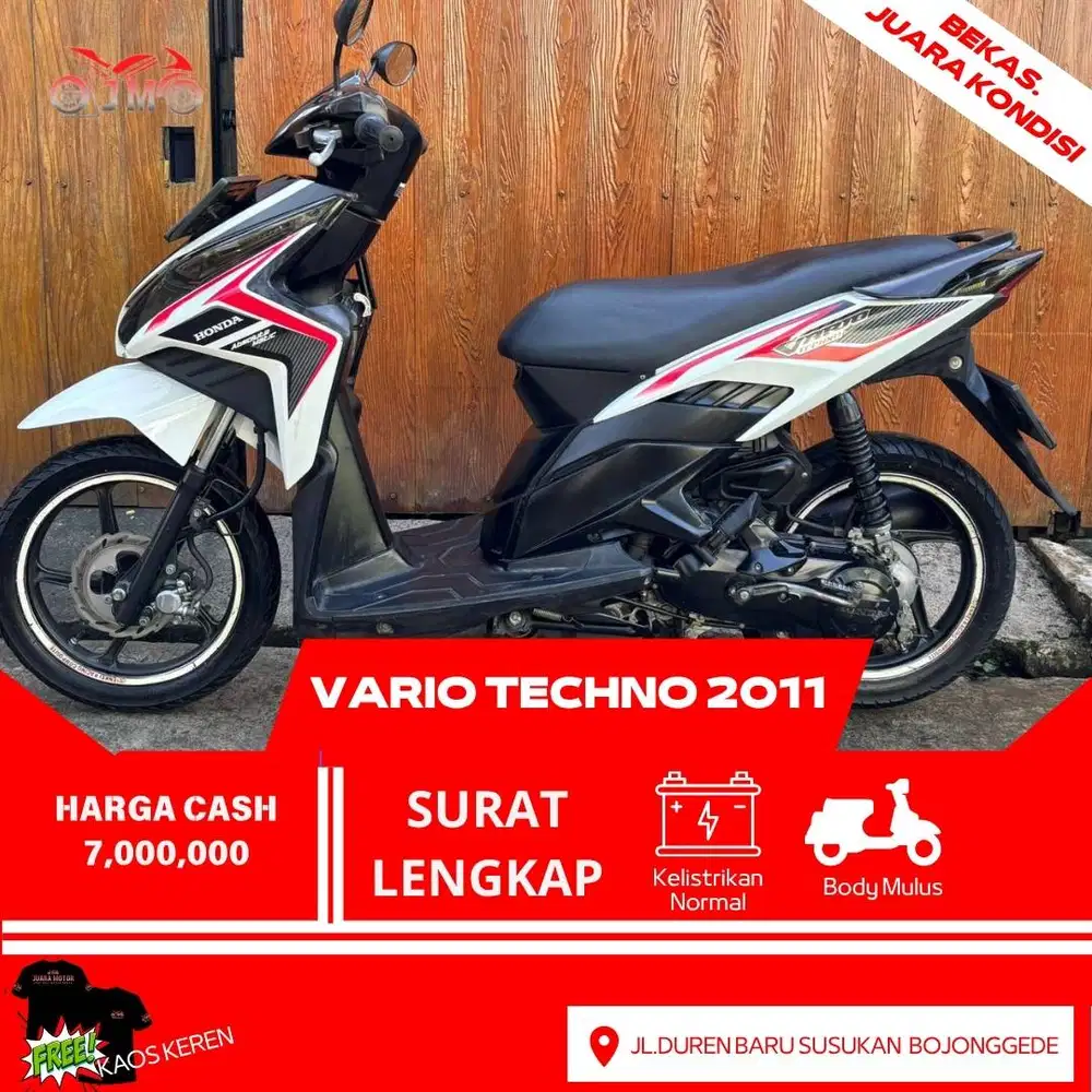 HONDA VARIO TECHNO 2011 SURAT LENGKAP NYAMAN PAKE BUAT ANTAR ANAK SKLH