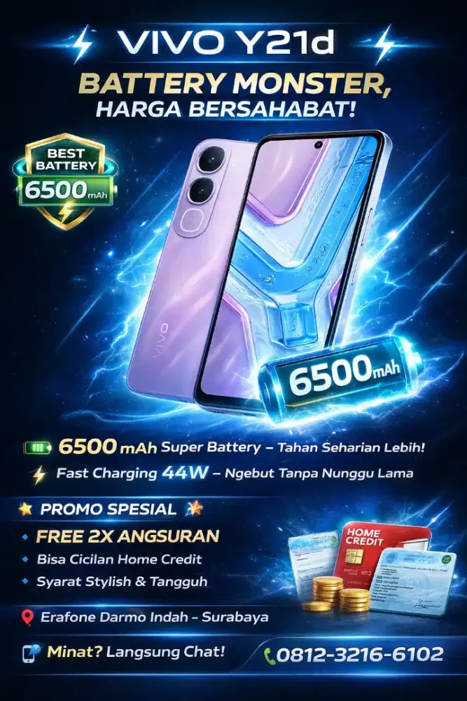Vivo Y21D 6/128 ready bosku minat merapat aja