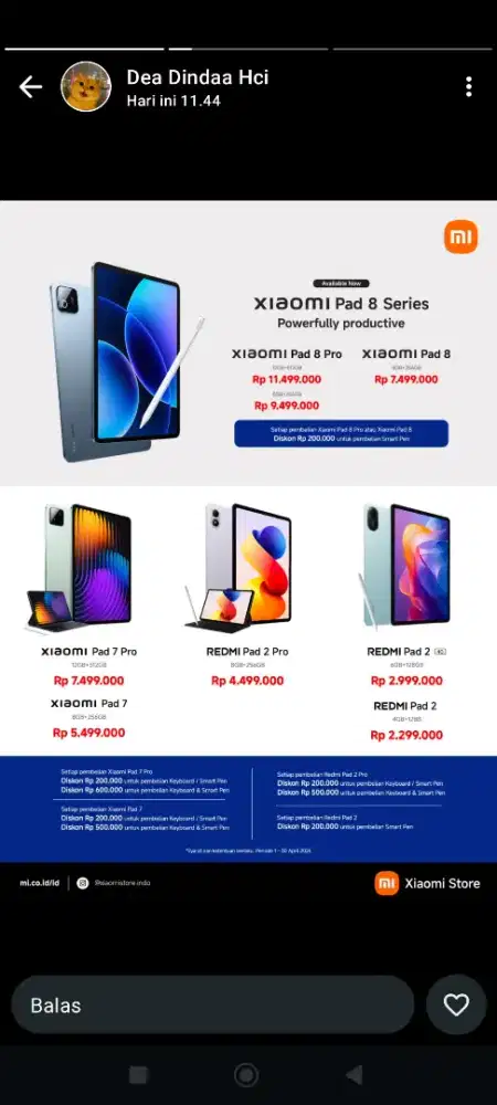 Redmi pad 2 4/128 ready Lokasi Surabaya Barat