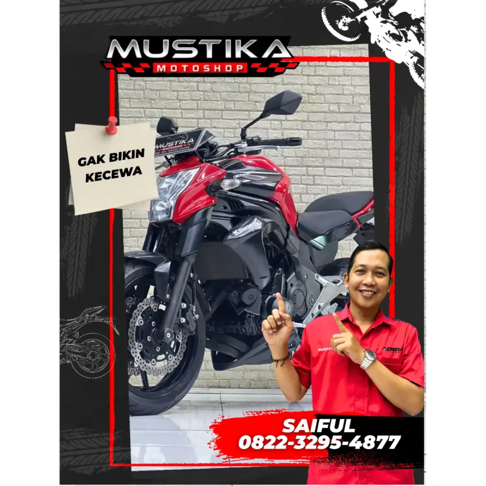 Perfect Condition!!Kawasaki ER6N 2012 Red Plat Jatim odo14rb-Mustika
