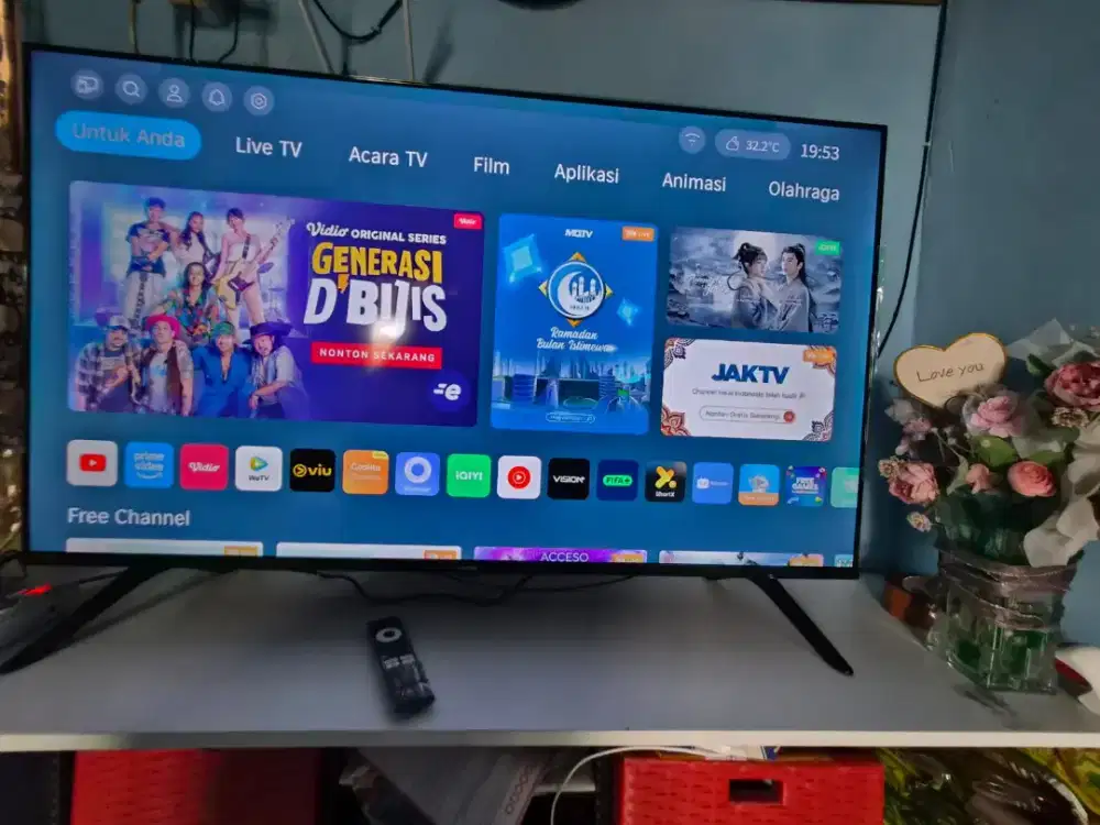 Jual TV Smart Coocaa 50 inch S3U-PRO seperti baru
