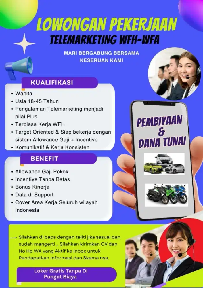 Butuh Cepat : Telemarketing WFH