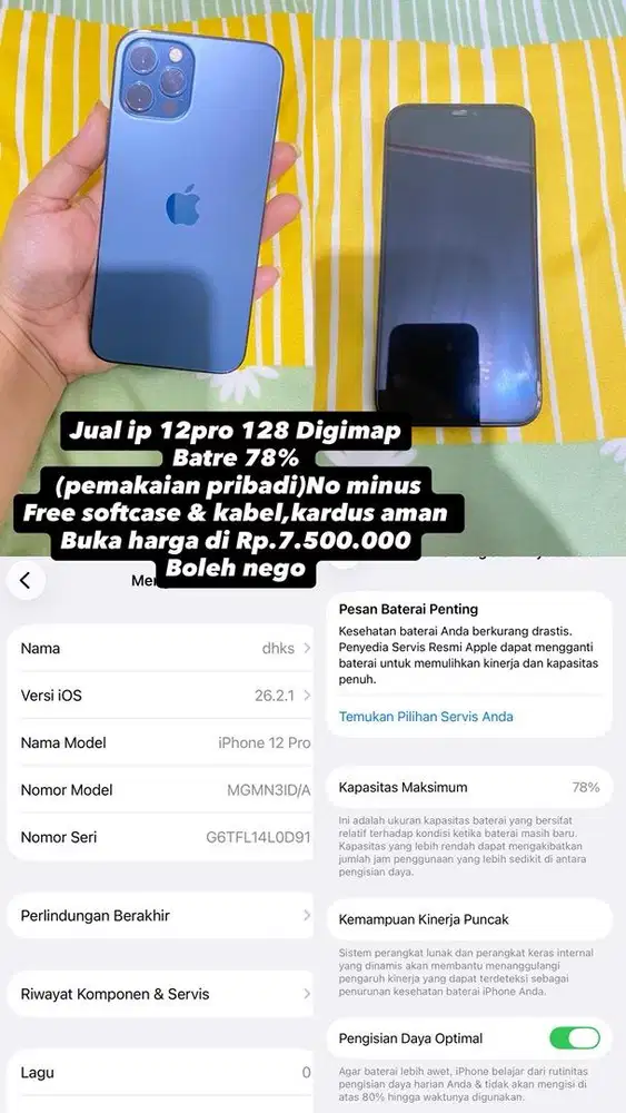 Jual Hp Iphone 12pro