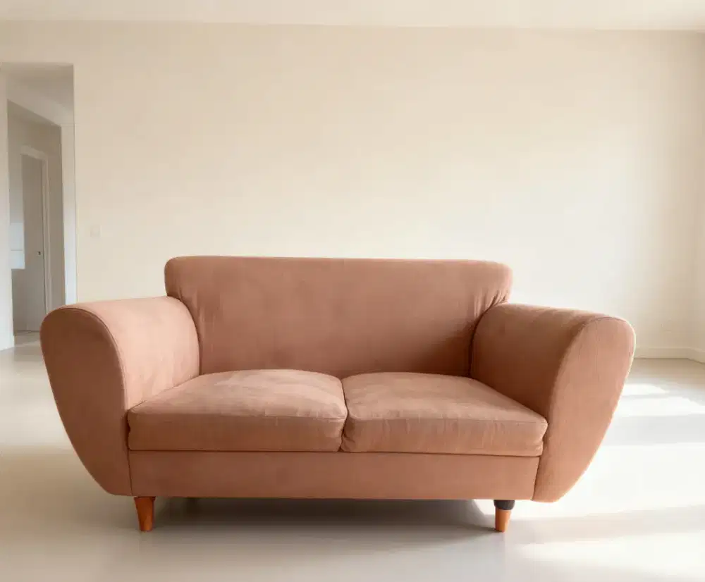 Sofa retro 2 seater coklat