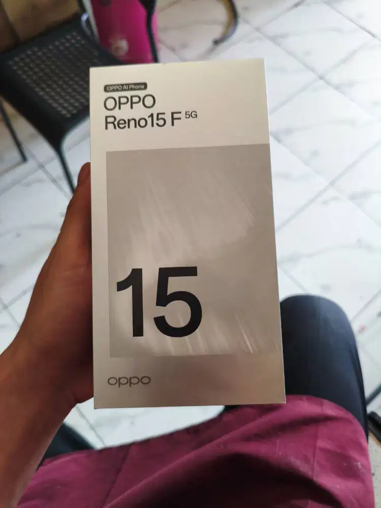Oppo reno 15 f 5g,biru tua,masih baru, ram 8gb/256