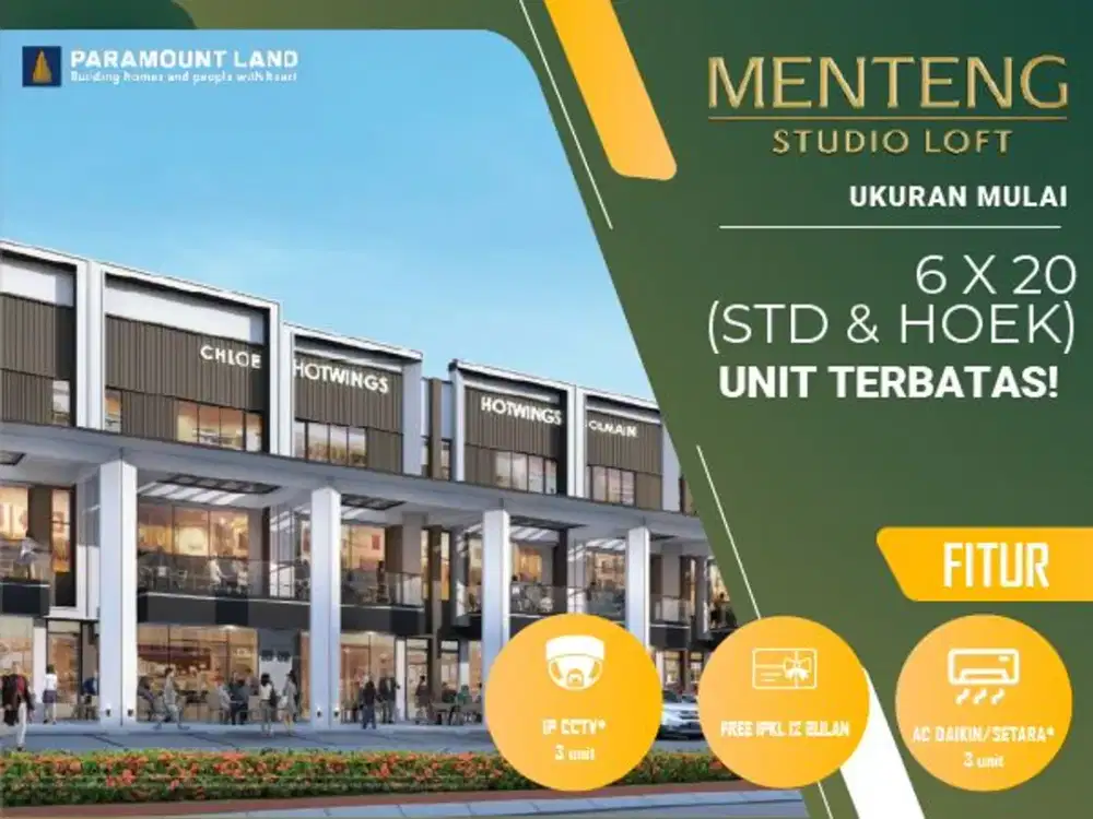 New Menteng Studio Loft Ruko Prestise Eksclusif, Potensi Sewa Capital Gain Ratusan Juta