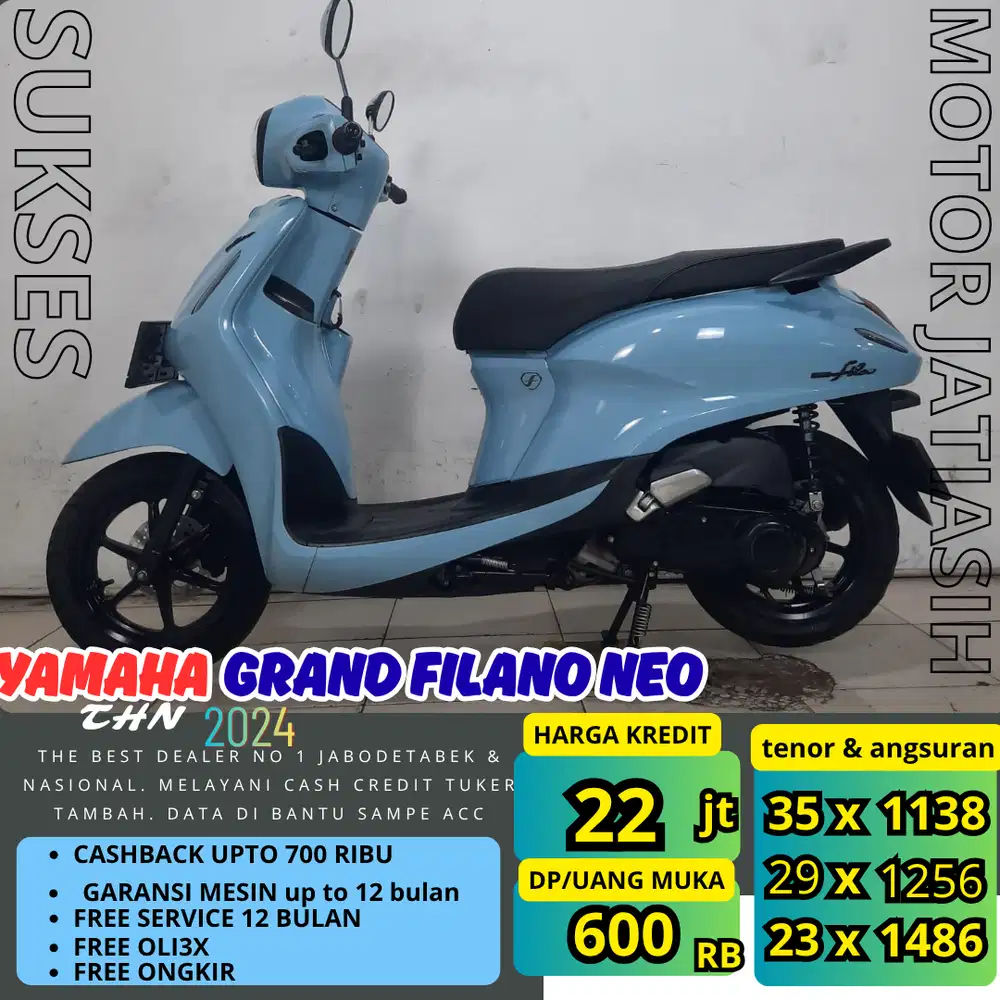 PROMO (SUKSES MOTOR) DP TERMURAH SYRT KTP& KK YAMAHA GRANDFILANO 2024